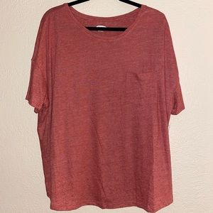 Slub knit pocket tee